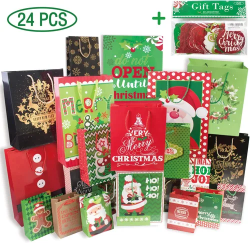Miniatura 8 de Etiquetas de regalo de Navidad, 60 unidades con cuerda desatada