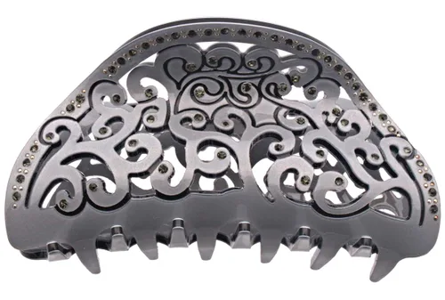 Miniatura 8 de Fashion & Lifestyle Pinza para el cabello para mujeres y niñas, grande, pinza bastante fuerte, pasador antideslizante, agarre hacia arriba, Azul