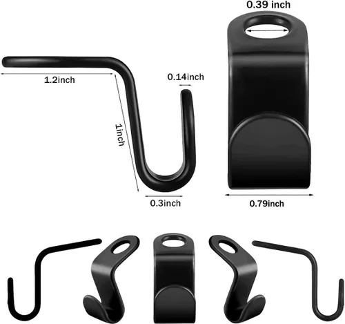 Miniatura 2 de 150 ganchos para colgar ropa, clips extensores de plástico resistente, ganchos de conexión de terciopelo, ganchos de suspensión en cascada para 150