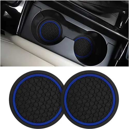 Miniatura 36 de Mandark 2 piezas posavasos para portavasos de automóvil, almohadillas antideslizantes de 2.75 pulgadas para insertar en portabotellas de agua
