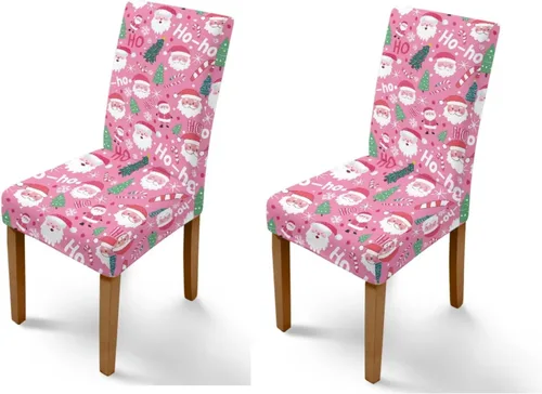 Miniatura 30 de HUGS IDEA Yellow Floral Chair Covers for Dining Room Set of 2 Flowers Kitchen Chair Covers Washable Dining Chairs Slipcovers Cubre Sillas