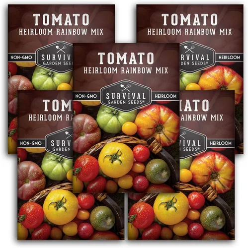 Miniatura 12 de Heirloom Rainbow Mix - Semillas de tomate para plantar, mezcla de semillas coloridas de variedades de reliquia, tomates de jardín de alto