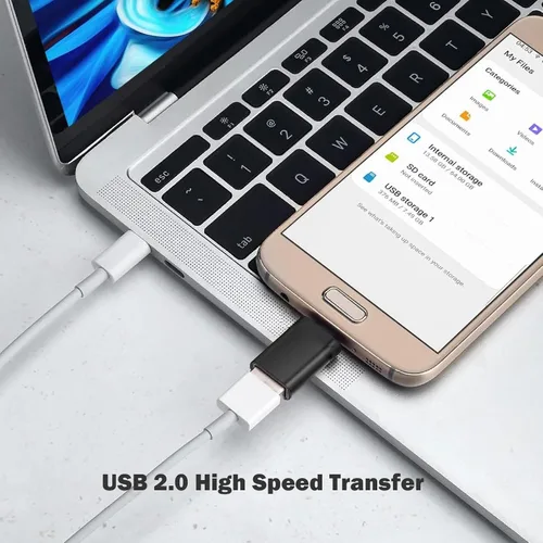 Miniatura 4 de Paquete de 5 adaptadores Micro USB a USB OTG, USB A a Micro USB, compatible con S7 LG, mouse, unidad flash, teclado, controlador de juegos, negro