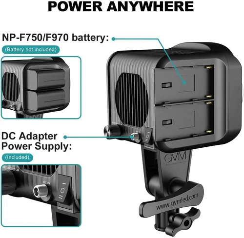 Miniatura 2 de GVM SD80S - Kit de luz de video COB de 80 W, iluminación continua de 5600 K para fotografía con montaje Bowens Softbox y soporte, 8 efectos de kit