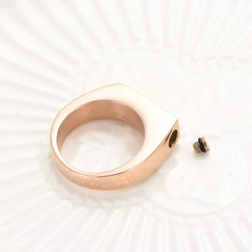 Miniatura 21 de Joyería de cremación para cenizas, geometría, estilo simple, anillo conmemorativo para cenizas, soporte para cenizas con kit de relleno, anillo