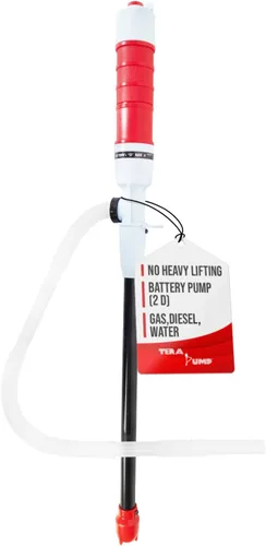 Miniatura 11 de TERA PUMP Bomba de Varilla Básica (AA) Alimentada por Batería/Bomba de Transferencia de Combustible (2.8 GPM) Bomba Eléctrica de Gas para Gas