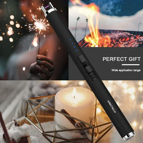 Miniatura 7 de ARECTECH Encendedor Eléctrico de Velas Recargable de Arco de Plasma Resistente al Viento para Velas Navidad Cocina Regalo de Cumpleaños para Mamá