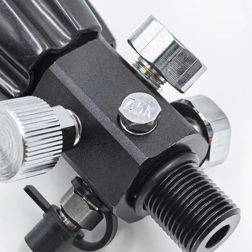 Miniatura 7 de Válvula adaptadora de estación de llenado 4500psi para botella de tanque de cilindro de Airsoft PCP Paintball HPA
