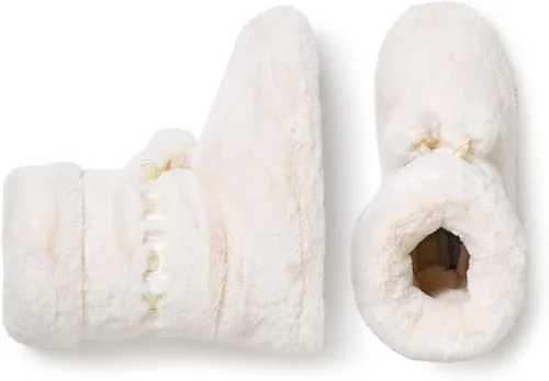 Miniatura 3 de PajamaGram - Zapatillas para mujer con forro polar, pantuflas abotinadas