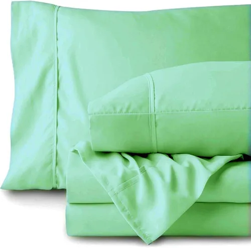 Miniatura 26 de 500TC Hoja de Super Calidad Ropa De Cama fija 100% algodón egipcio 4pc Set 24" pulgadas bolsillo extra profundo