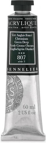 Miniatura 23 de Sennelier Acrílico para artistas extrafinos, 2.0 fl oz, luz verde cromo S3