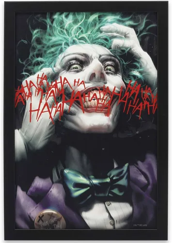 Miniatura 11 de DC Comics Batman Anime Joker y Harley Quinn - Decoración de pared de madera enmarcada - Arte de pared grande de DC Comics para el hogar