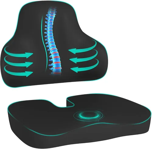 Miniatura 8 de Cojín para Asiento, Cojín de Espuma con Memoria para Alivio de Presión para Sillas de Oficina y Asientos de Coche, Cojín para Asiento de Diseño