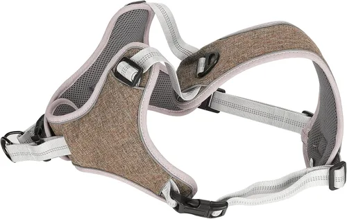 Miniatura 5 de Gavigain Arnés ajustable para perro, correas reflectantes, nailon transpirable, placa de pecho antideslizante, seguro con un clic, alivio