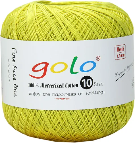Miniatura 16 de Golo - 3 bolas de hilo de ganchillo tamaño 10, hilo de crochet para tejer a mano 102