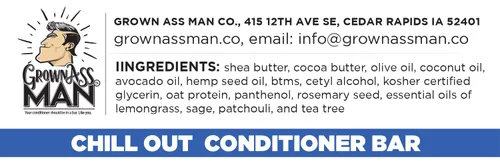 Miniatura 3 de Grown Ass Man Co. Barra acondicionadora, sin plástico y ecológica, hidratación natural y orgánica para todo tipo de cabello, hecha con aceites