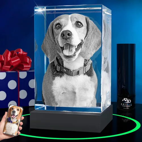 Miniatura 23 de ArtPix 3D Foto de cristal, regalos conmemorativos personalizados para perros con tu propia foto para los amantes de los perros, dueños de mascotas