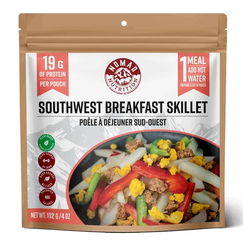 Miniatura 11 de Nomad Nutrition Southwest Breakfast Skillet - Comida de senderismo liofilizada instantánea para mochileros y campamentos, comidas de senderismo a