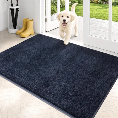 Miniatura 22 de PURRUGS Alfombra de área de fácil cuidado de 4 x 6 pies, antideslizante, lavable a máquina, tapete para puerta de perro, resistente a las manchas