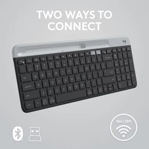 Miniatura 5 de Logitech K585 Teclado inalámbrico delgado multidispositivo, base integrada para dispositivo; para laptop, tableta, escritorio, teléfono inteligente