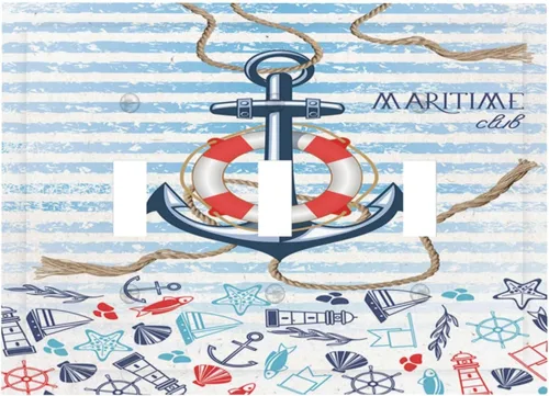 Miniatura 139 de Cubierta de Interruptor de Luz Dibujos Animados Bajo el Mar Animal del Mar Tortuga Marina 1 Pandilla Placa de Pared Cubierta de Interruptor
