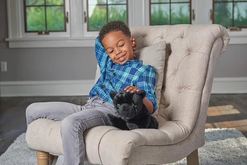Miniatura 6 de Wild Republic Jaguar Black, Cuddlekins, animal de peluche, 12 pulgadas, regalo para niños, juguete de peluche, botellas de agua recicladas