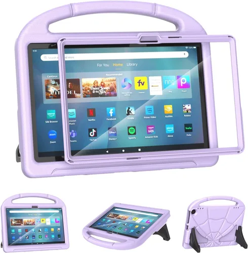 Miniatura 10 de Funda para tablet Amazon Fire Max 11 para niños (13ª generación, versión 2023), ligera, a prueba de golpes, con asa y soporte para tablet Kindle Azul
