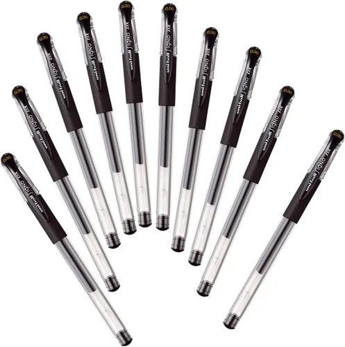 Uni-ball Signo Um-151 - Bolígrafo de tinta de gel, 0.015 in, 10 unidades, color negro