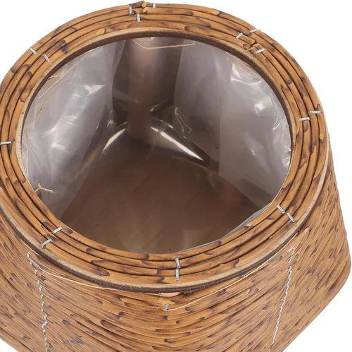 Miniatura 3 de OSALADI Cesta tejida de ratán para plantas, cesta de almacenamiento decorativa duradera hecha a mano