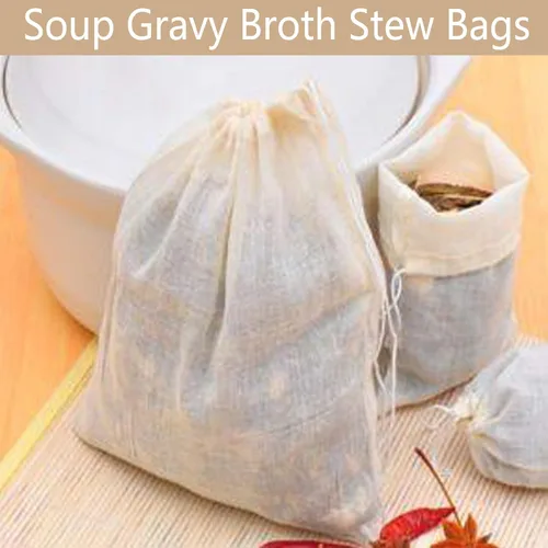 Miniatura 3 de Bolsa de leche de nuez, paquete de 4 paños de queso reutilizables para colar, café frío y bolsas de caldo de huesos (4 x 6 pulgadas)