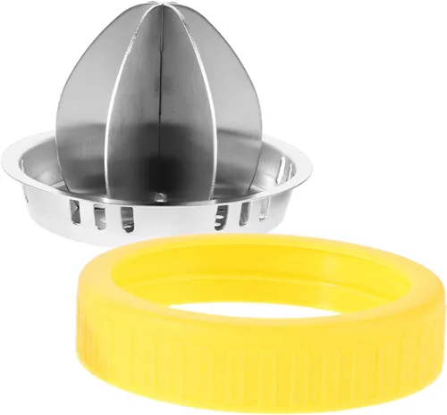 Cabilock Exprimidor manual de cítricos de acero inoxidable con mango ergonómico, tapa de exprimidor resistente para limones y naranjas, fácil de