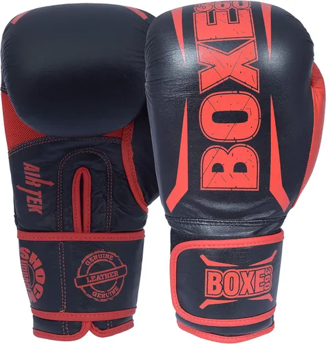 Miniatura 6 de Guantes de boxeo Muay Thai Training Genuine Cow Hide Leather Sparring Guantes de boxeo Kickboxing Guantes de lucha