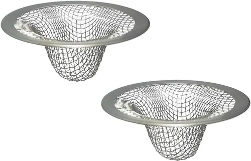 Colador de drenaje pequeño de 1.0", atrapa cabellos para desagüe de fregadero, colador de drenaje de fregadero de baño, 2 cestas de malla de drenaje