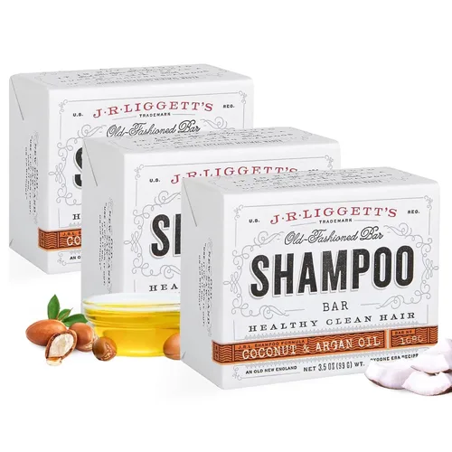 Miniatura 28 de J·R·LIGGETT'S Barra de champú – Fórmula de árbol de té, barra de champú sólida totalmente natural para cabello con aceite de coco y aceite