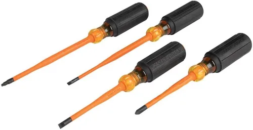 Miniatura 2 de Klein Tools 33734INS - Juego de destornilladores aislados de punta delgada de 1000 V, 4 piezas y 70550 llaves hexagonales, 11 tamaños SAE