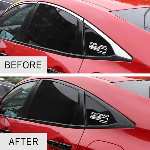 Miniatura 3 de TOMALL Calcomanías de vinilo para borde de ventana de automóvil compatibles with Honda 10th Civic 2016 2017 2018 2019 2020 2021 Accesorios de Negro