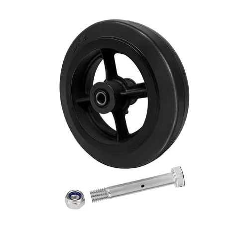 Miniatura 8 de Ruedas de 6 pulgadas para carrito, ruedas resistentes para ruedas industriales, ruedas de goma sobre hierro fundido, juego de 4 ruedas para carrito