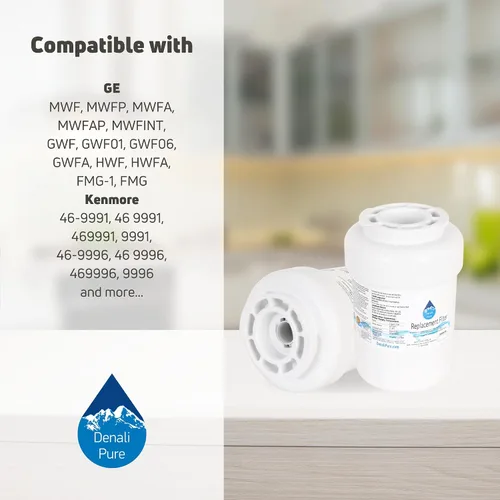 Miniatura 9 de Filtro de agua de repuesto para refrigerador General Electric GSH25JSTASS - Compatible con General Electric MWF, cartucho de filtro de agua