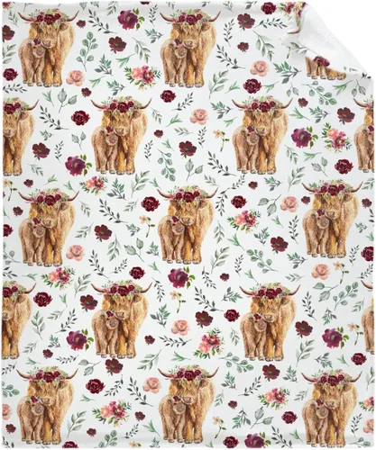 Miniatura 12 de Manta de franela de vaca para regalo, ultra suave y acogedora, manta de forro polar ligera y mullida, manta de felpa cálida para sofá, cama, 30 x 40