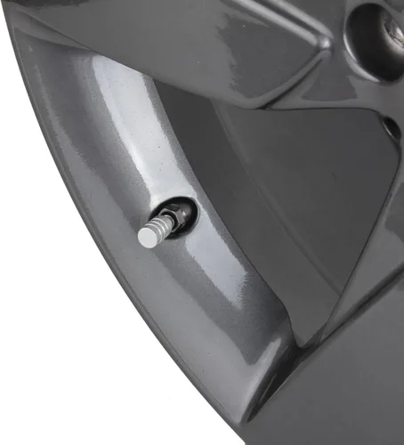 Miniatura 5 de TOMALL Tapas protectoras de válvula de neumático diseño redondo, de aluminio plateado, compatibles con camiones todo terreno
