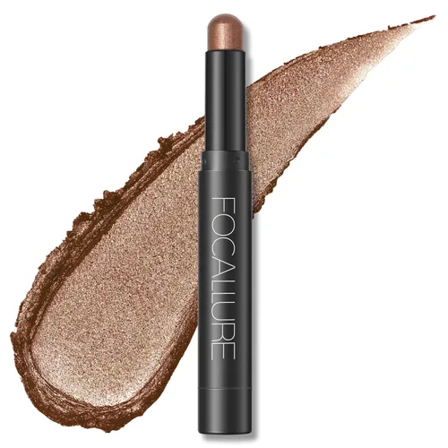 Miniatura 10 de FOCALLURE - Sombra de ojos en barra cremosa con acabado mate y brillante, lápiz iluminador suave y brillante para mujeres, maquillaje de sombra