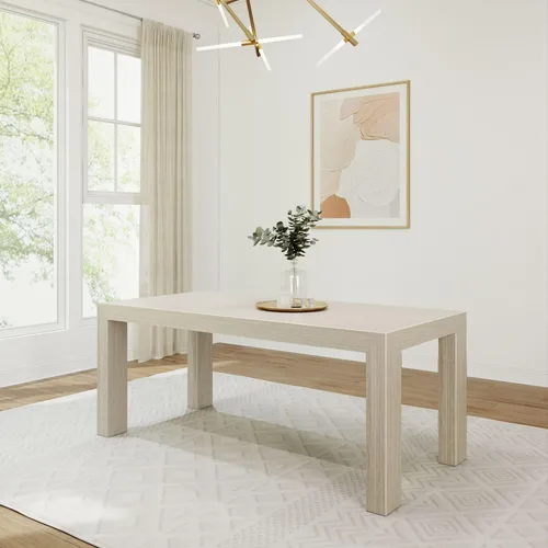 Miniatura 22 de Plank+Beam Mesa de comedor de 48 pulgadas, mesa de cocina de madera maciza de 48 pulgadas, mesa de comedor rectangular para comedor, oficina