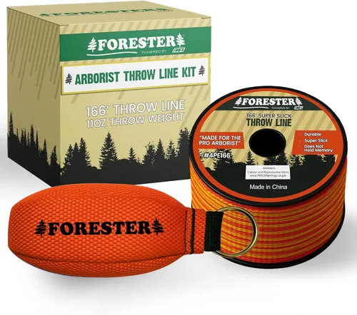 Miniatura 10 de Kit de línea de lanzamiento de arborista FORESTER Peso de lanzamiento y cuerda de 50.6 metros Cuerda ultra lisa 100% poliéster Equipo
