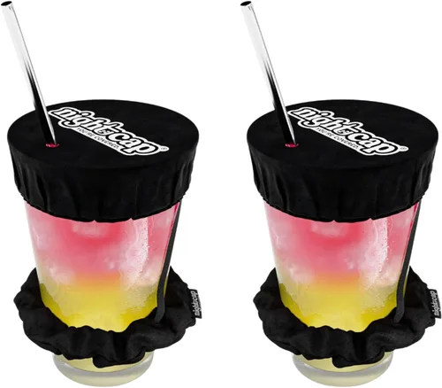 Miniatura 15 de Nightcap Coletero Cubrevasos - El Coletero Reutilizable para Prevención de Adulteración de Bebidas Como se Vio en Shark Tank Negro