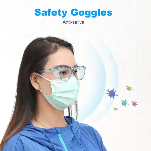 Miniatura 2 de Elegantes gafas de seguridad para mujeres y niñas, gafas anti-vaho, gafas protectoras, gafas transparentes Paquete de 3: azul+tortuga+negro