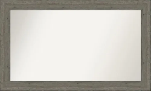 Miniatura 474 de Amanti Art Espejo de pared personalizado no biselado (24.5 x 24.5 pulgadas), marco gris marrón alta, varios tamaños personalizados, espejo de baño