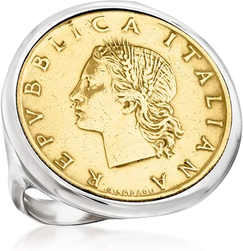 Miniatura 5 de Ross-Simons Italian Genuine 20-Lira Coin Ring in Sterling Silver