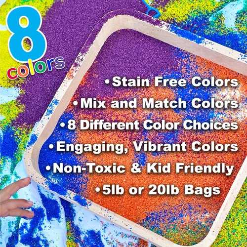 Miniatura 8 de Arena clásica de color negro Sand and Play, bolsa de 20 libras, natural y no tóxica, divertida húmeda y seca en interiores y exteriores, caja