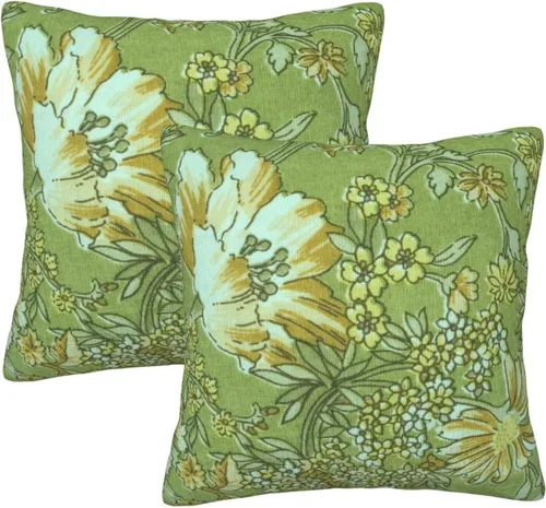 Miniatura 14 de Juego de 2 fundas de almohada bohemias de 18 x 18 pulgadas, fundas de almohada bohemias onduladas suaves con ondas de arco iris, fundas de cojín