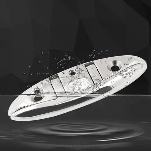 Miniatura 5 de Tacos de Barco Laorde 5" 6 pulgadas de Acero Inoxidable 316 Tacos Plegables de Grado Marino Taco de Cuerda Abatible Taco de Muelle para Barco, Kayak